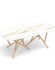 Copeland Baton Boat Shaped Stone Top Dining Table
