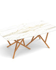 Copeland Baton Boat Shaped Stone Top Dining Table