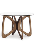 Copeland Butterfly Round Glass Top Dining Table