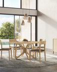 Copeland Butterfly Round Wood Top Dining Table