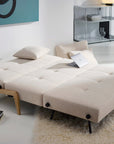 Innovation Living Cubed Full Size Sofa Bed With Wood Legs