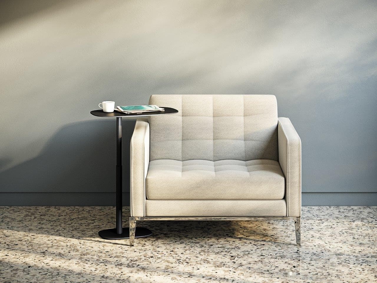 BDI Serif Adjustable Side Table 1045