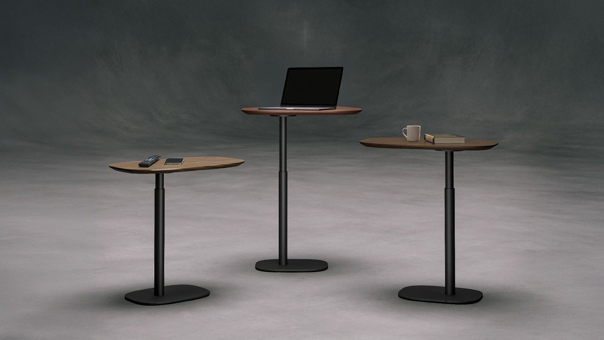 BDI Serif Wood Adjustable Side Table