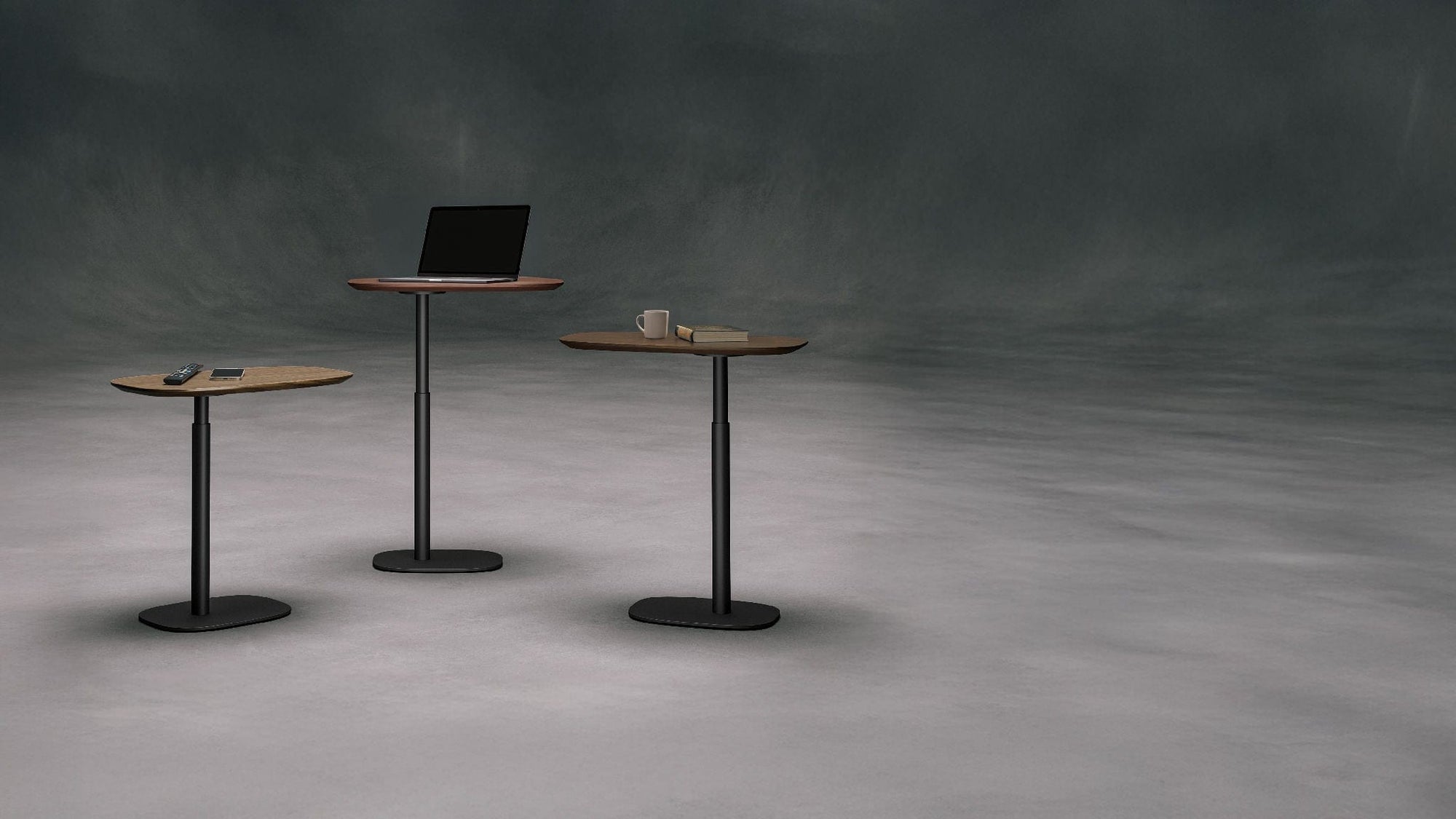 BDI Serif Wood Adjustable Side Table