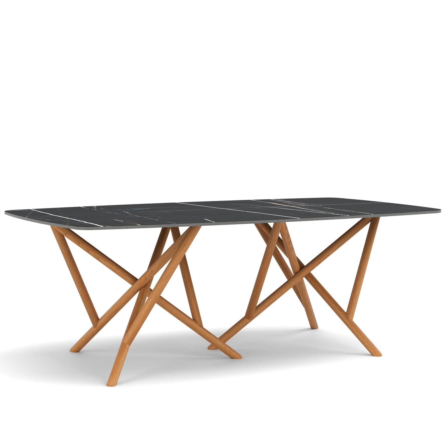 Copeland Baton Boat Shaped Stone Top Dining Table
