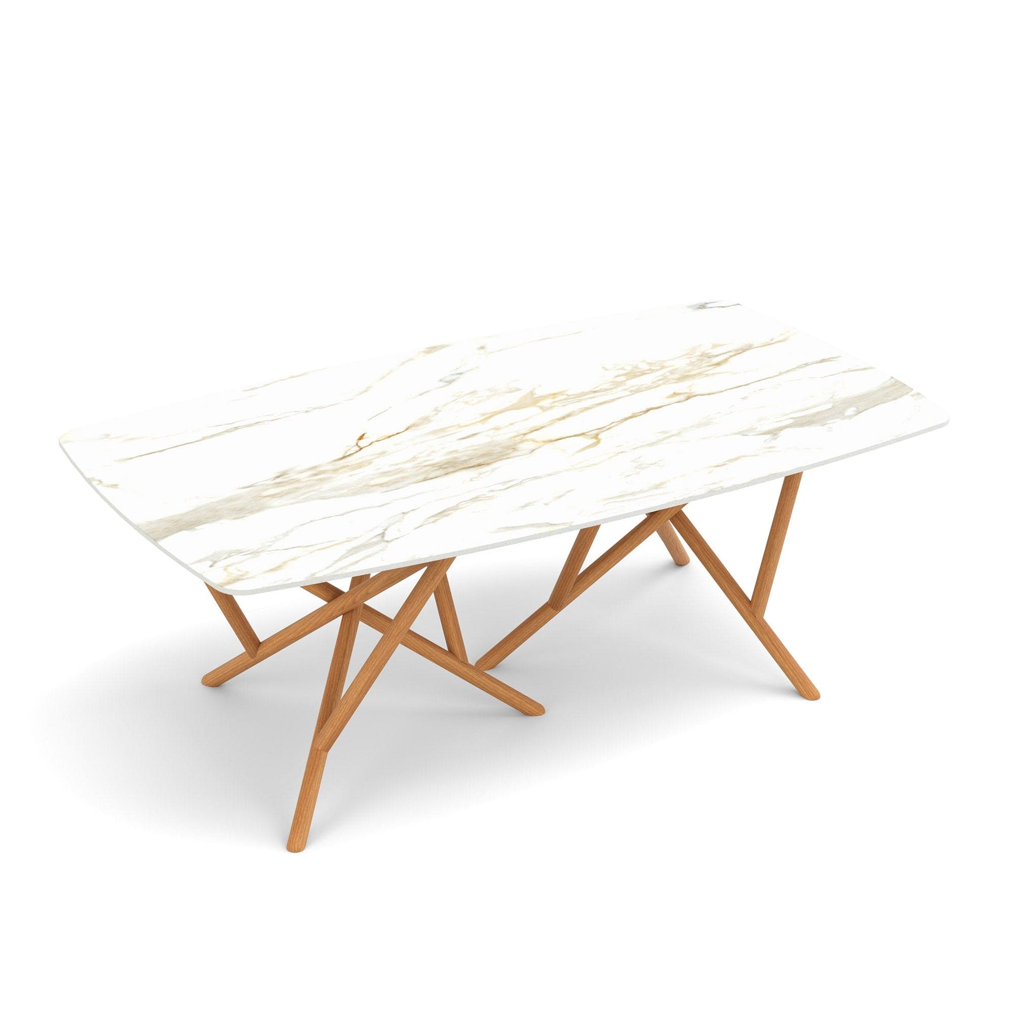 Copeland Baton Boat Shaped Stone Top Dining Table