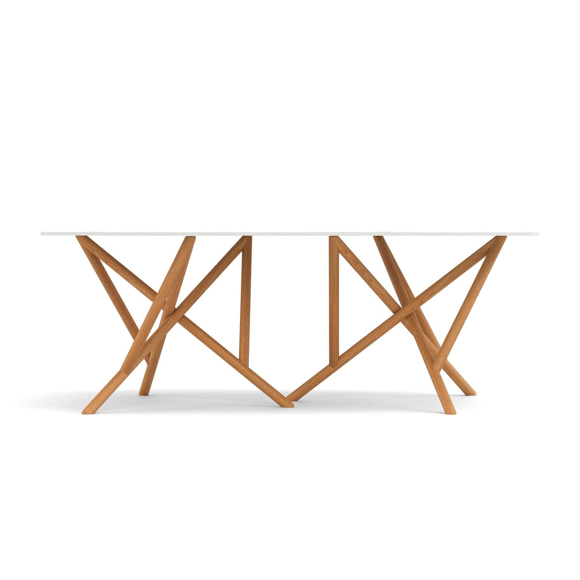 Copeland Baton Boat Shaped Stone Top Dining Table