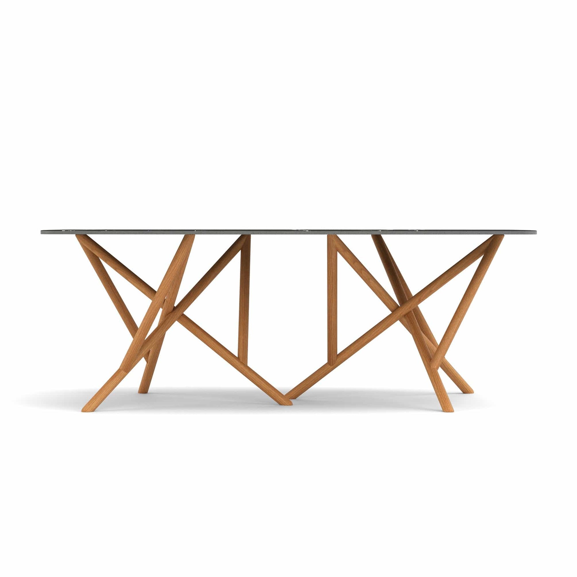 Copeland Baton Boat Shaped Stone Top Dining Table
