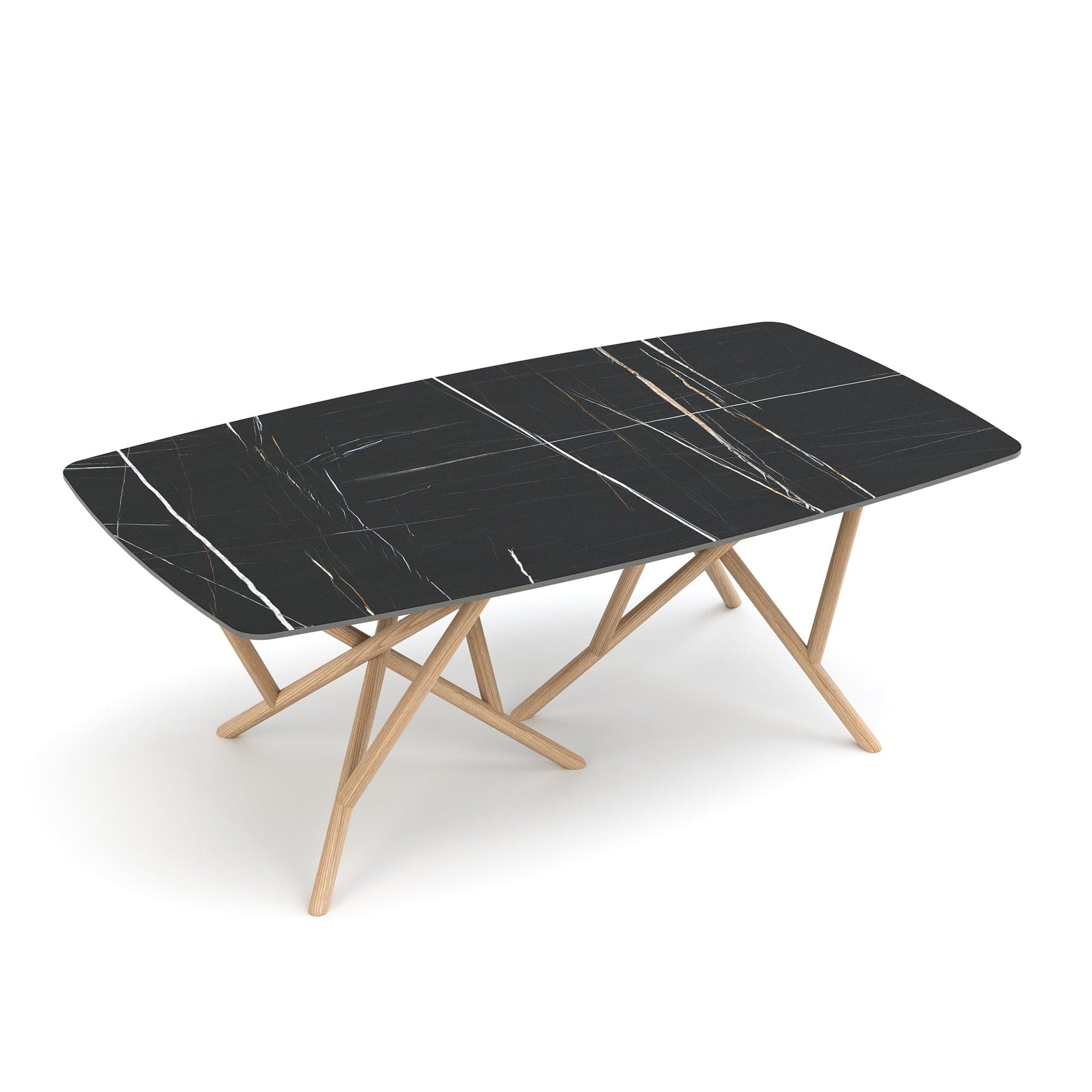Copeland Baton Boat Shaped Stone Top Dining Table