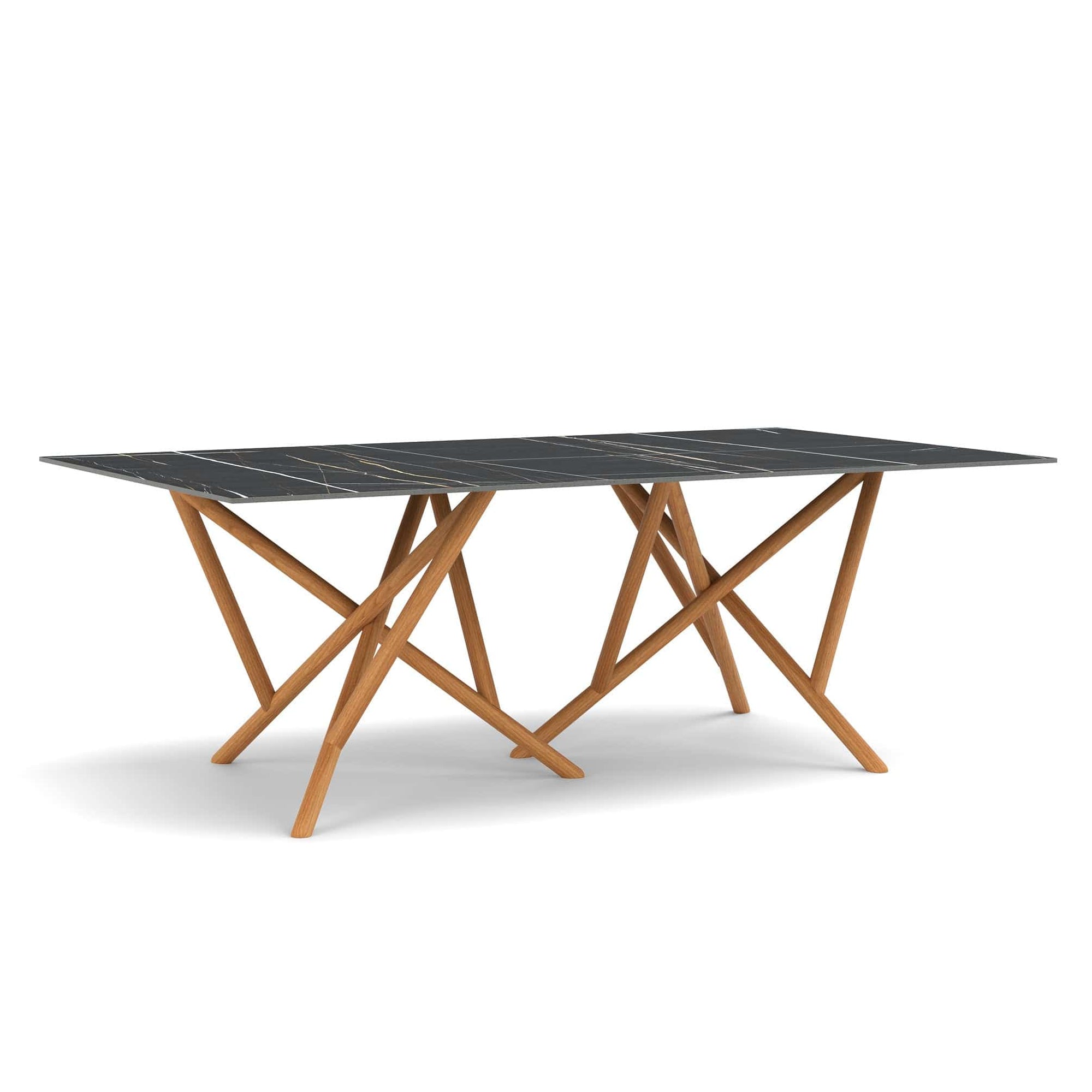 Copeland Baton Rectangular Stone Top Dining Table