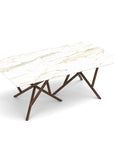 Copeland Baton Rectangular Stone Top Dining Table