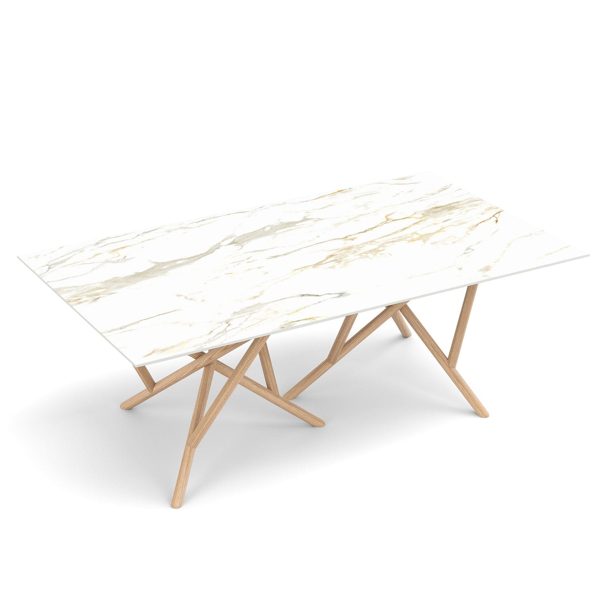 Copeland Baton Rectangular Stone Top Dining Table