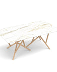 Copeland Baton Rectangular Stone Top Dining Table