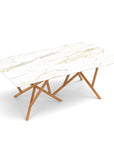 Copeland Baton Rectangular Stone Top Dining Table