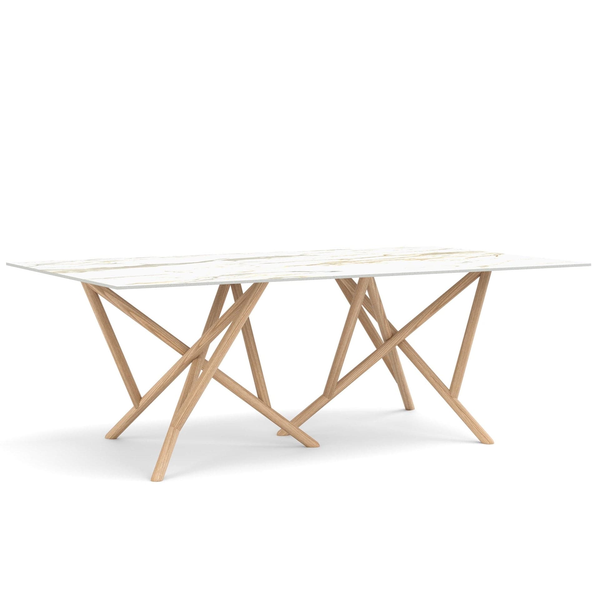 Copeland Baton Rectangular Stone Top Dining Table
