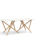 Copeland Baton Rectangular Stone Top Dining Table