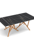 Copeland Baton Rectangular Stone Top Dining Table
