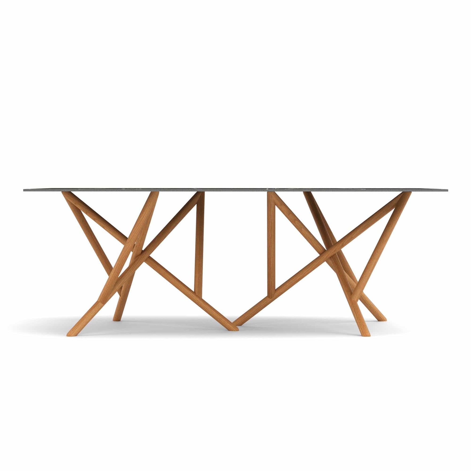 Copeland Baton Rectangular Stone Top Dining Table