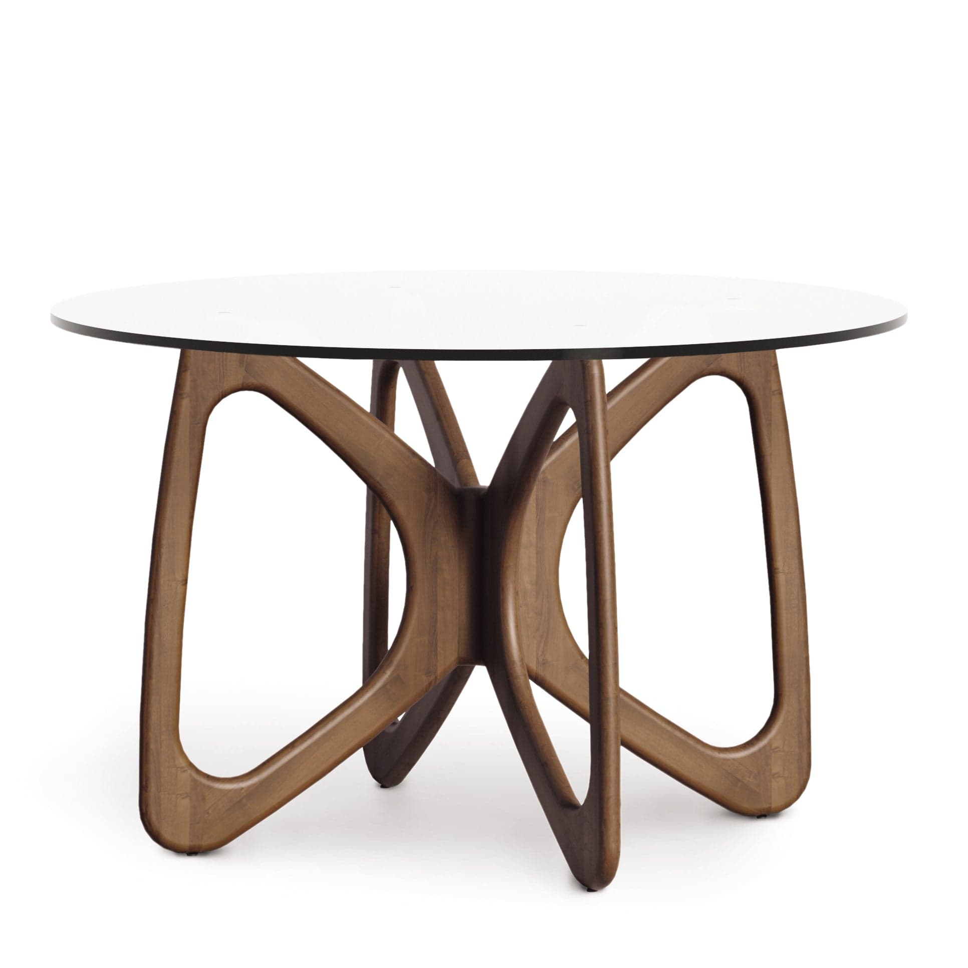 Copeland Butterfly Round Glass Top Dining Table