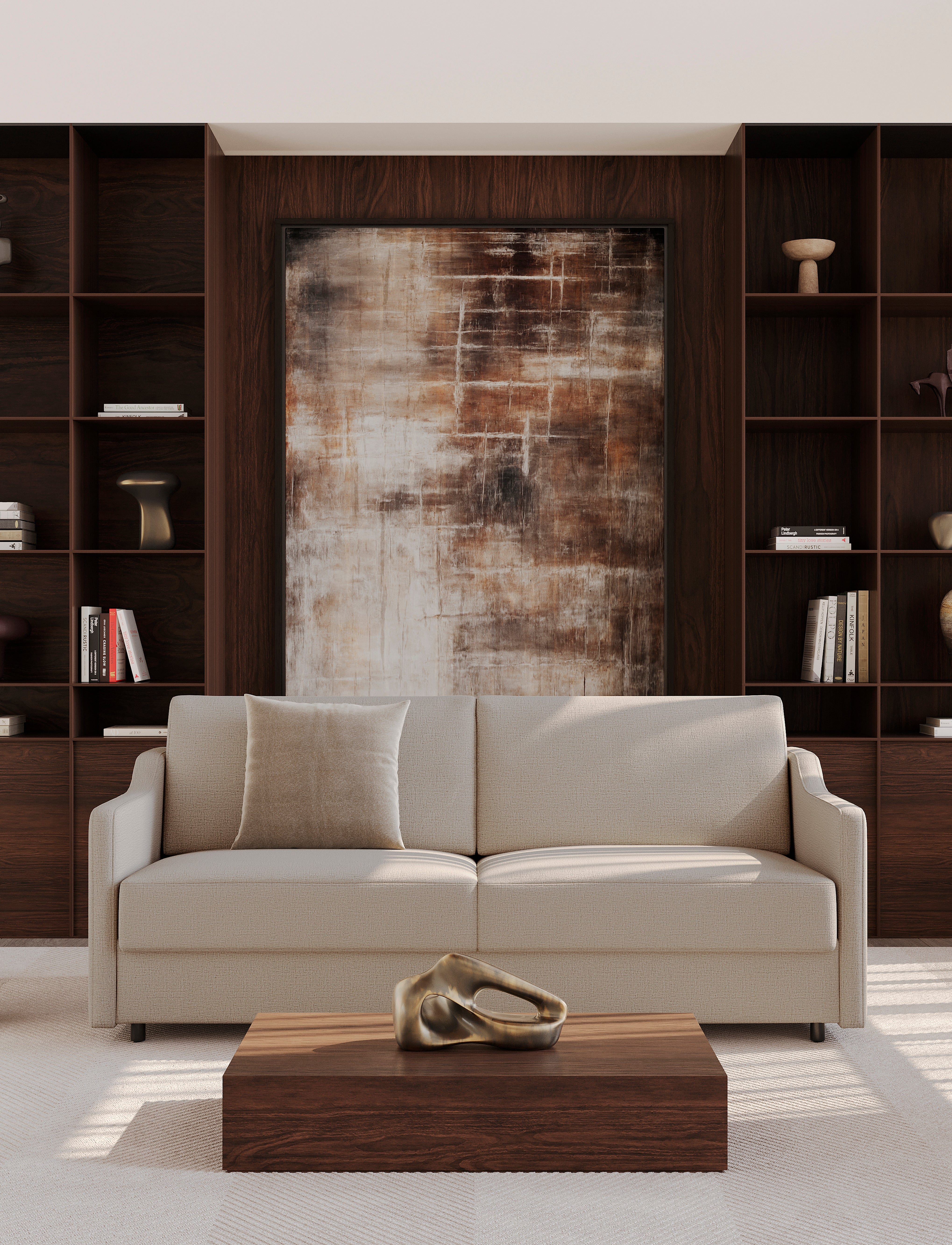 Square arm sofa bed top