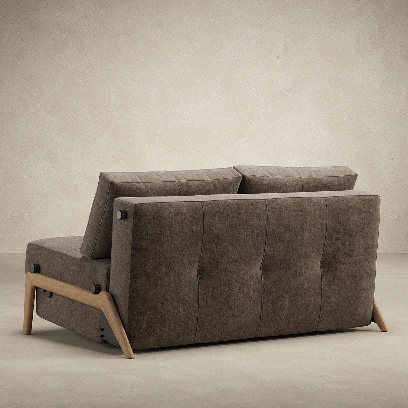 Innovation Living Cubed Full Size Sofa Bed With Wood Legs