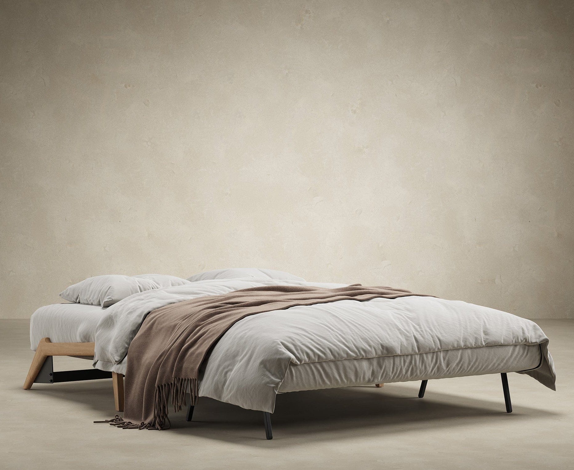 Innovation Living Cubed Full Size Sofa Bed With Wood Legs