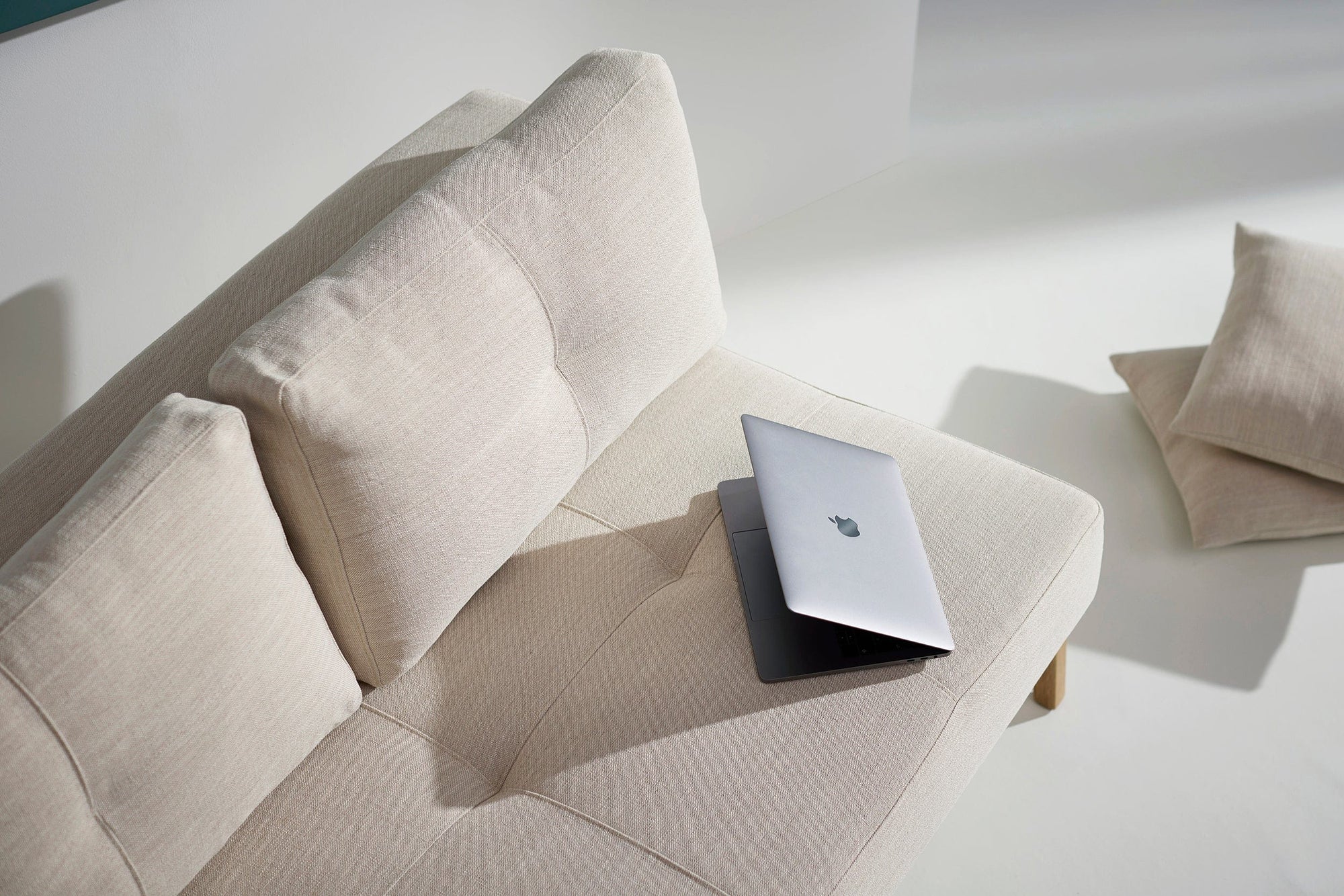 Innovation Living Cubed Full Size Sofa Bed With Wood Legs