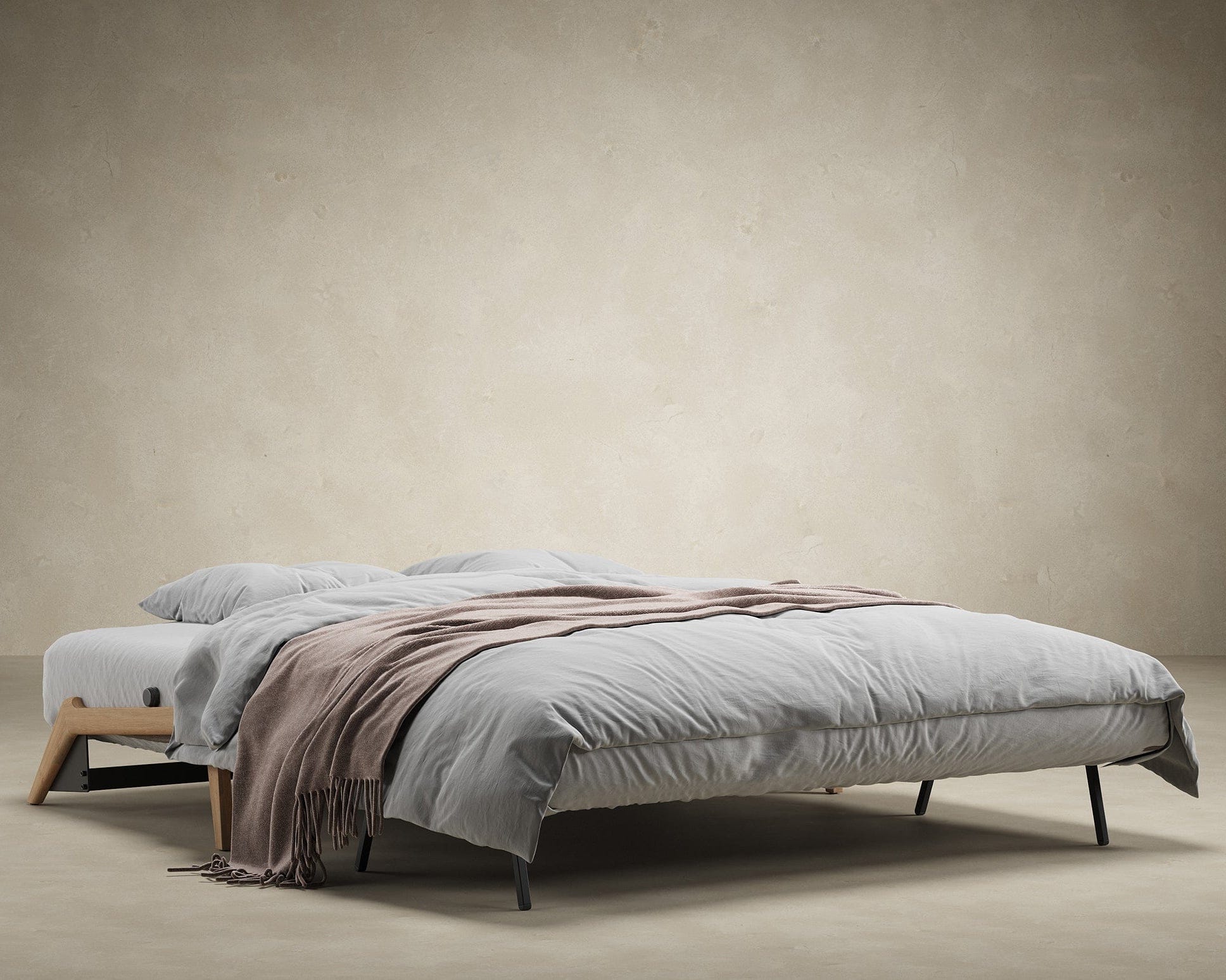 Innovation Living Cubed Queen Size Sofa Bed With Wood Legs