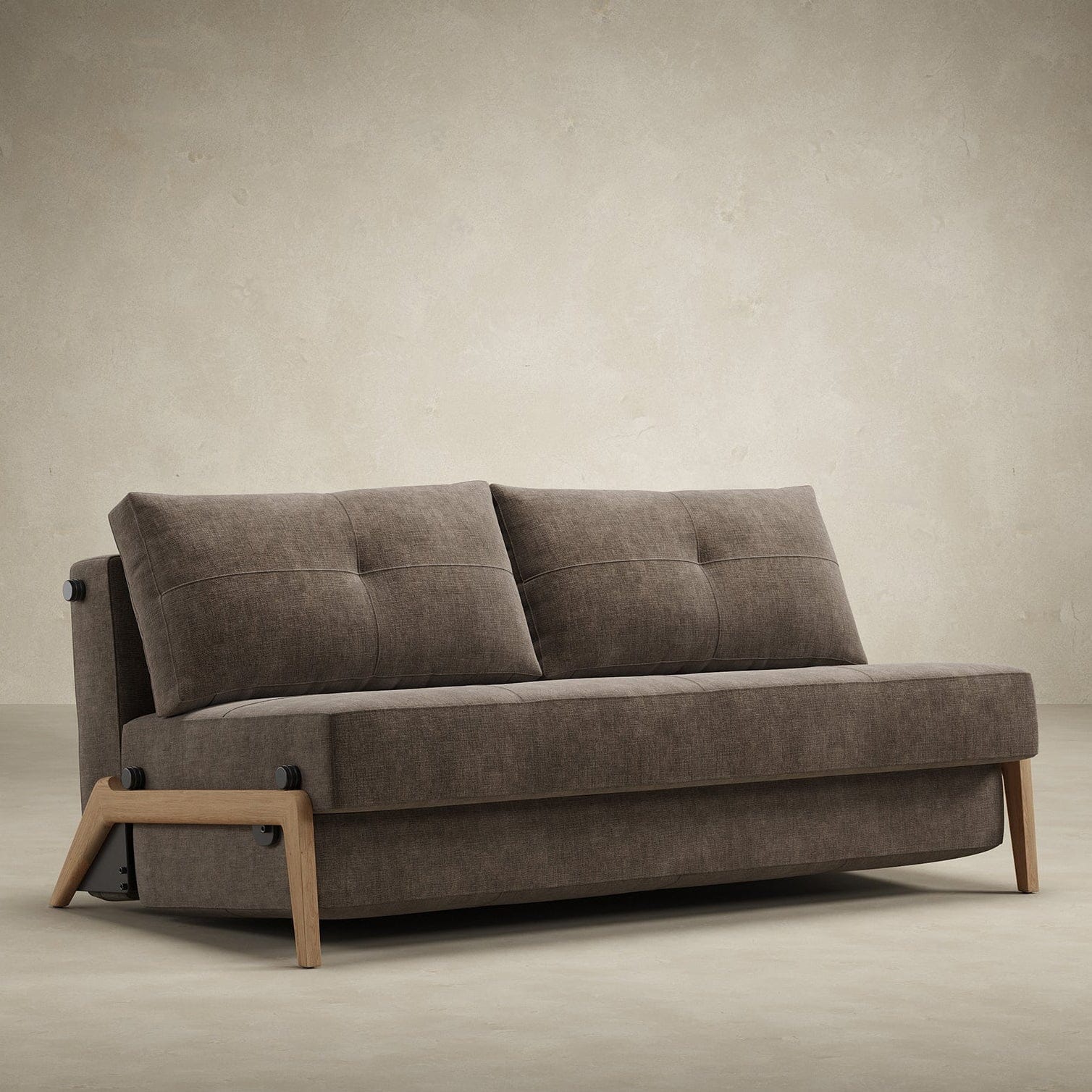 Innovation Living Cubed Queen Size Sofa Bed With Wood Legs