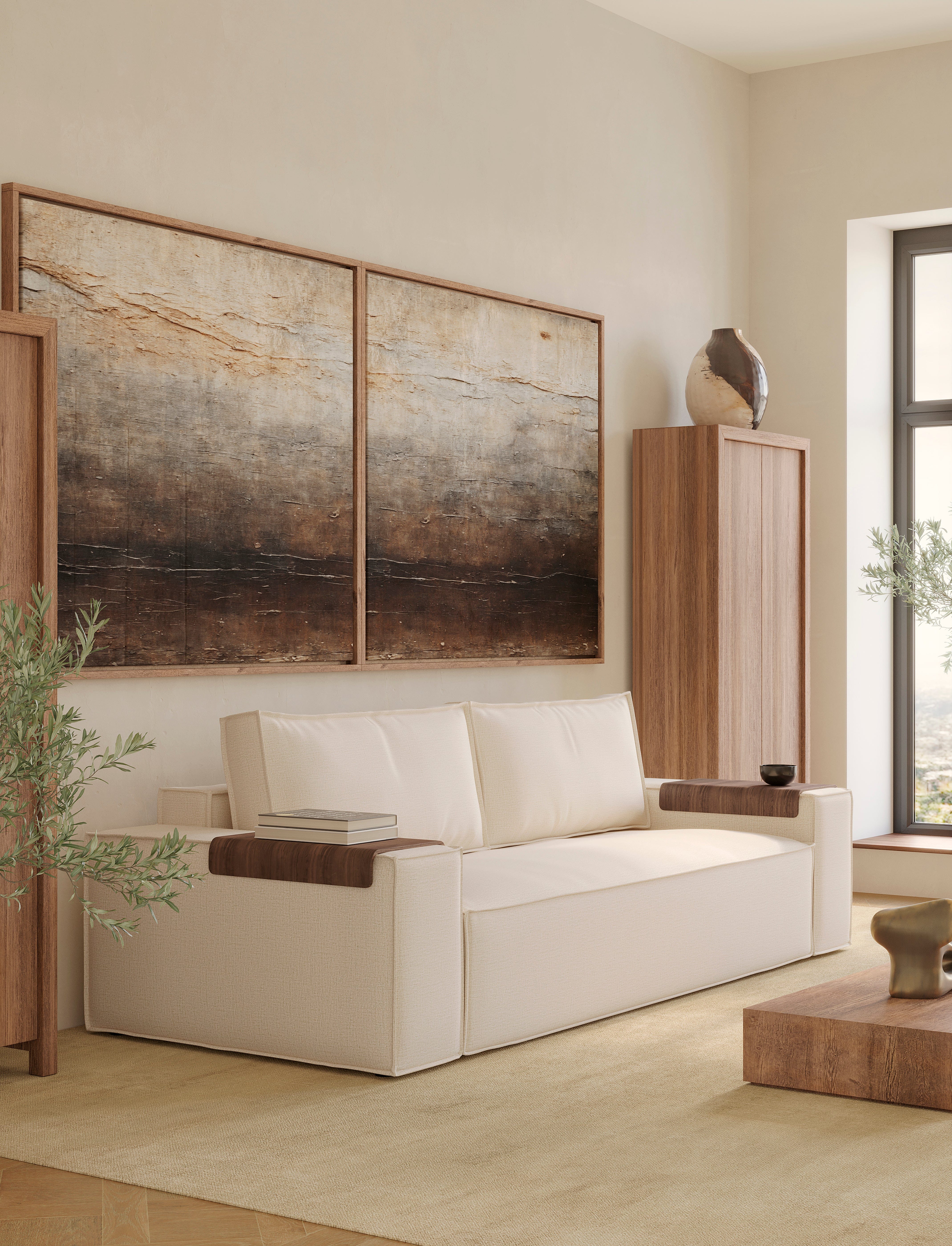 Neah Curved Arm Sleeper Sofa