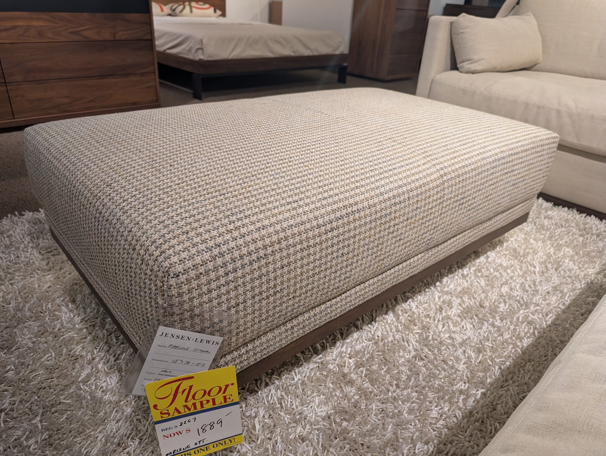 Jensen-Lewis American Leather Marlowe Ottoman