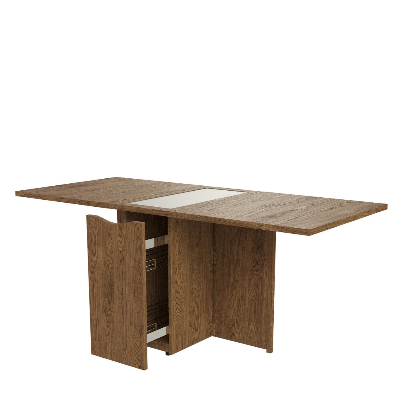 Skovby 101 Drop Leg Storage Dining Table