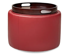 American Leather Uno Round Storage Ottoman