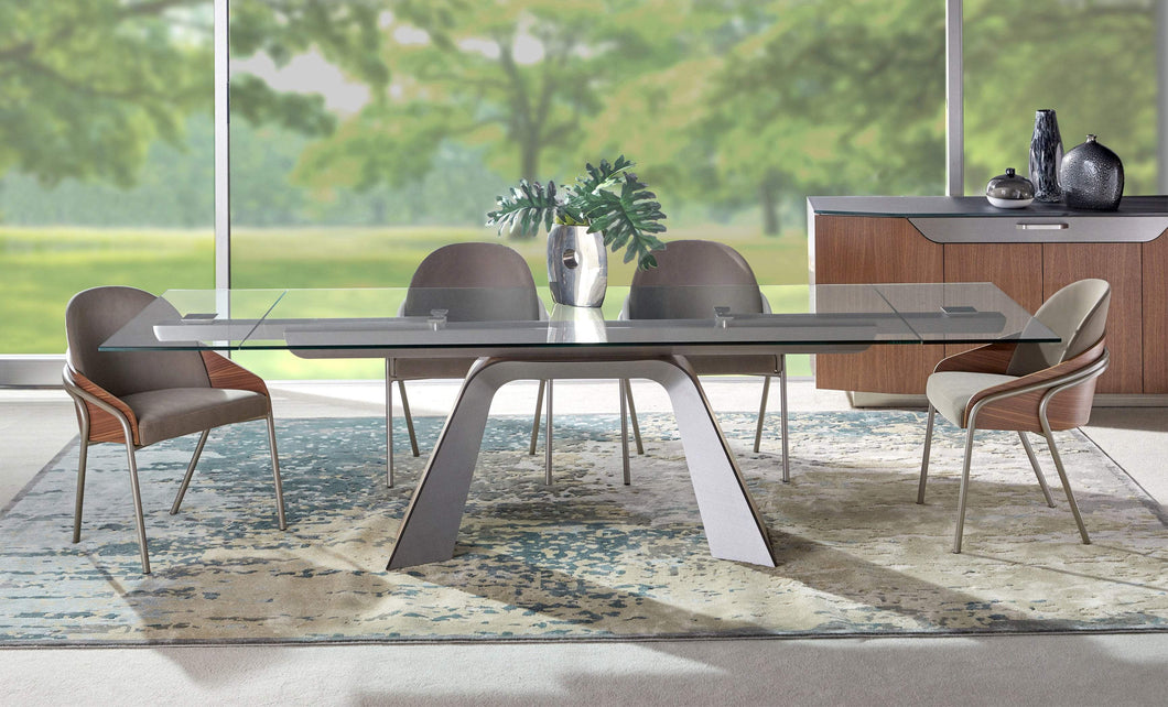 Modern extendable dining table and chairs deals