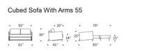Innovation Cubed Full Size Sofa Bed With Arms